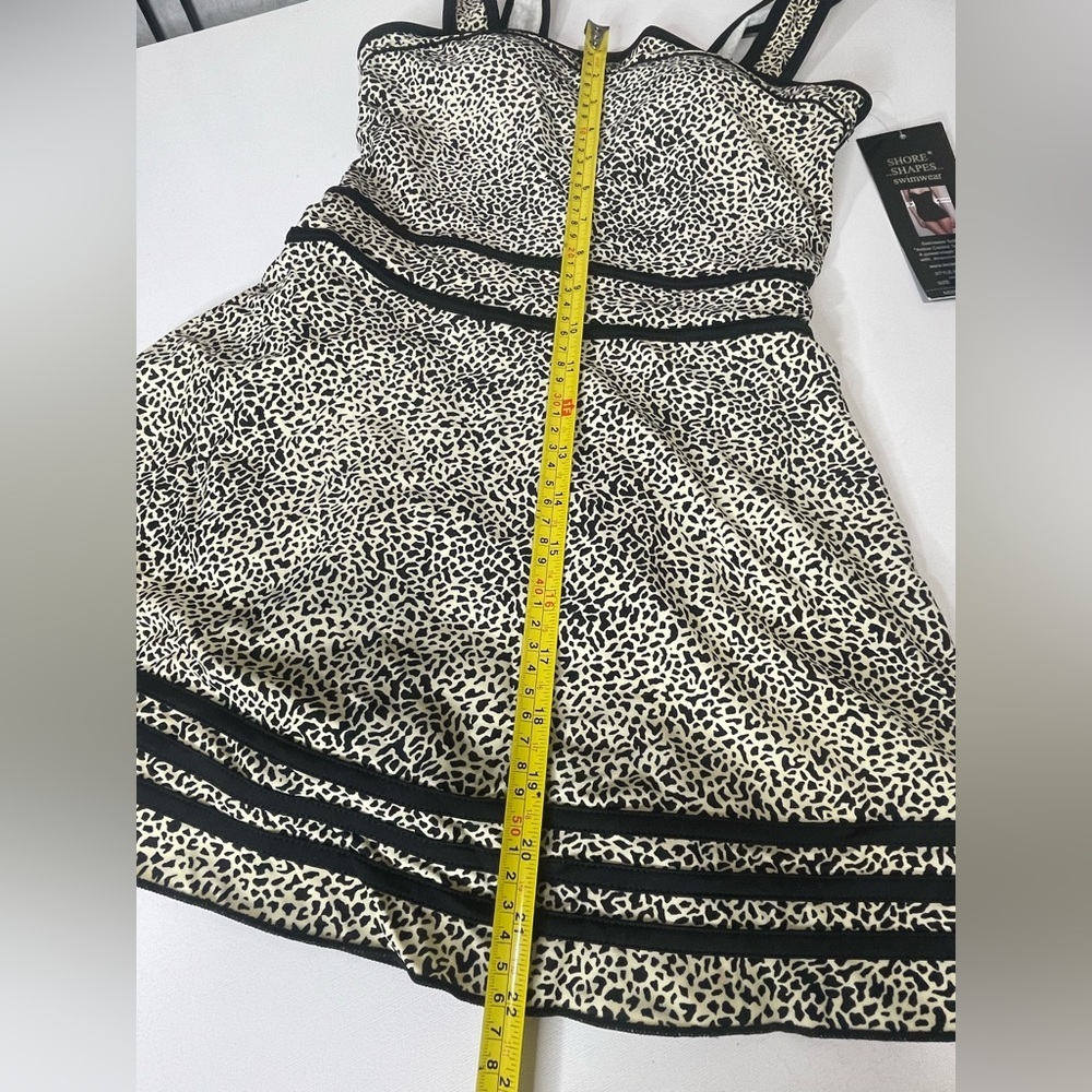 Shore Shapes Black & Cream Swimwear Swimdress one piece Size 8 modest - Picture 9 of 12